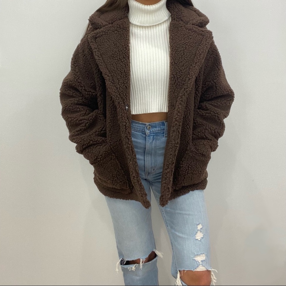 NWT Teddy Fleece Coat